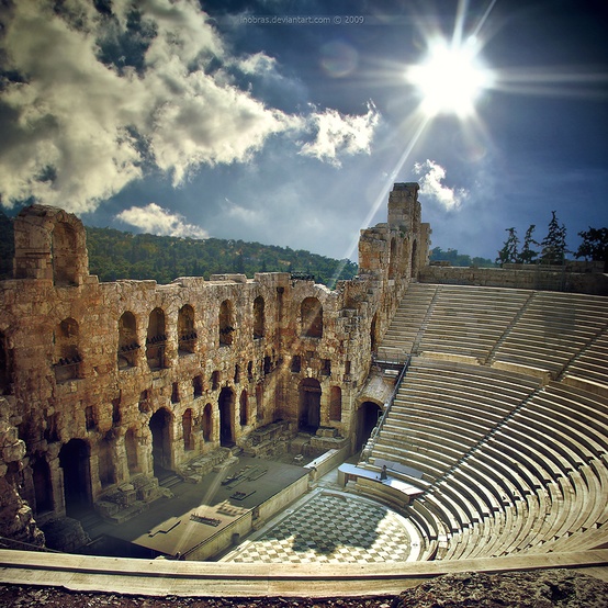 Photo:  Herodes Atticus theatre, Athens, Greece